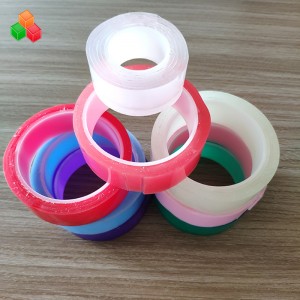 中国デザインサイズ色優れた品質洗える再利用可能な両面強力な粘着ゲルグリップマジックナノ吸引テープ
