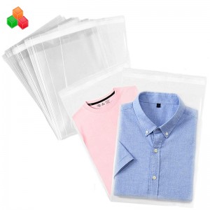 衣類\/ Tシャツ\/軽食のための注文の強い透明な自己接着シーリングプラスチック衣服の包装袋のoppのポリ袋