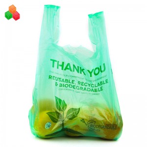 非毒性の100％堆肥化可能な生分解性pe + d2wのプラスチック製ゴミ箱ショッピングバッグロール